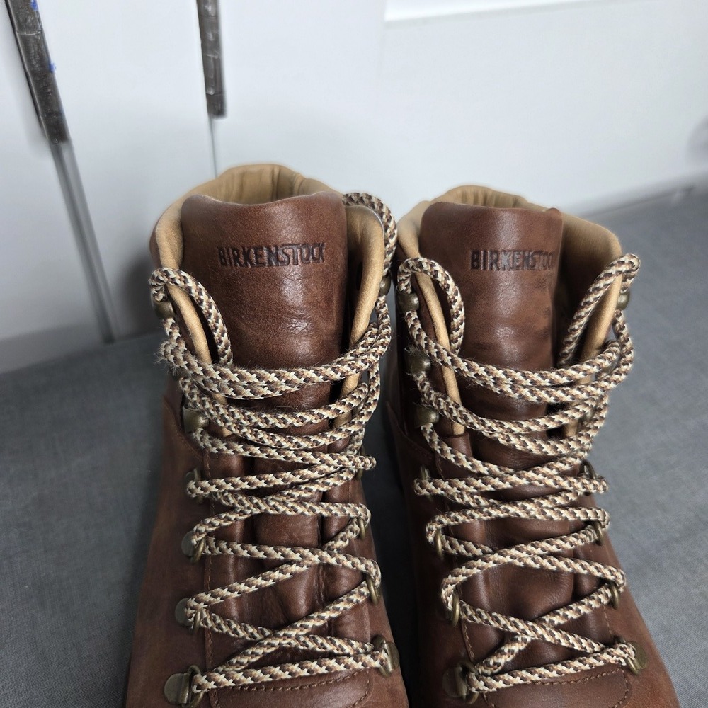 Birkenstock Men's Brown Leather Lace-Up Hiking Ankle Boots Size 8 US / 41 EU - Picture 6 of 11